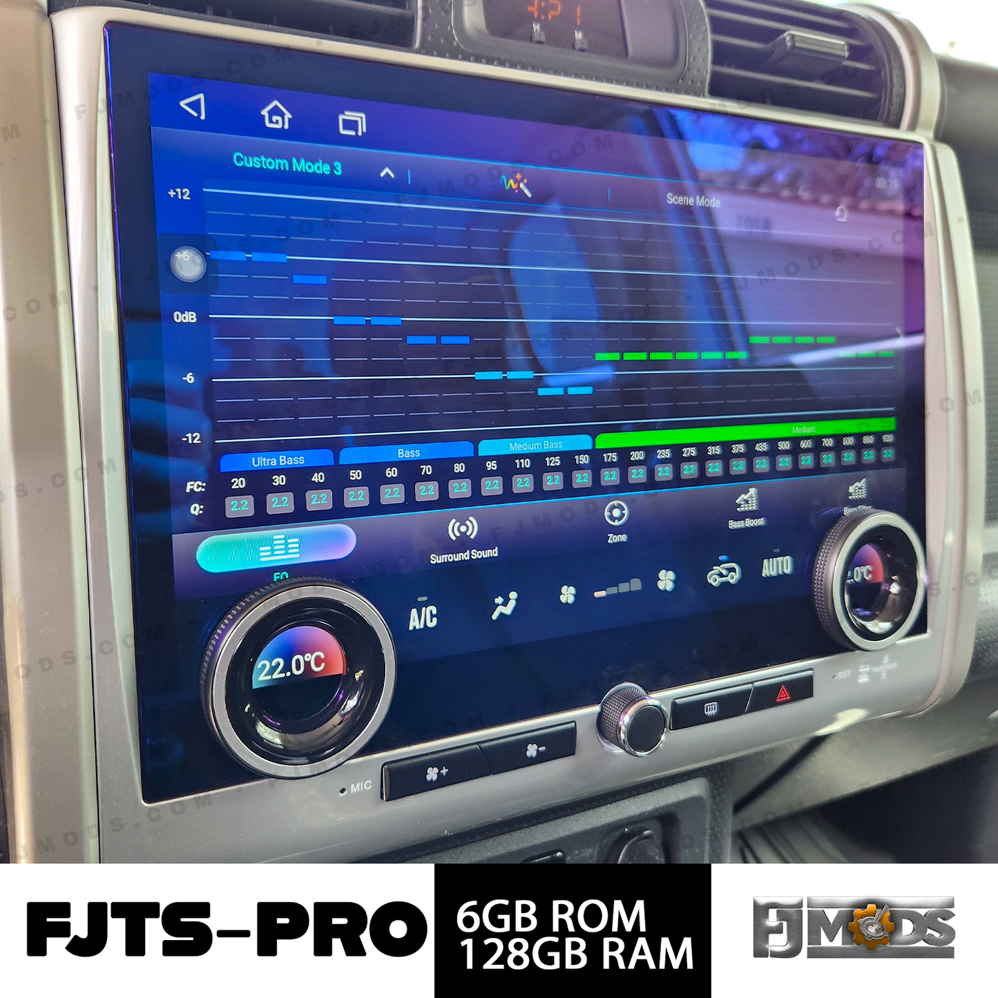 Toyota Fj Cruiser andriod radio FJTS-PRO 4GB ROM 64GB RAM/ 6GB 128GB FREE (CAMERA INCLUDED)